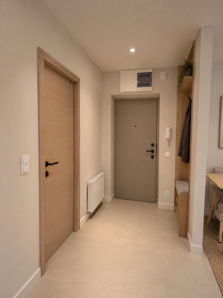 Przedpokój w studio 31 m² w Sulejówku - Zielone Osiedla