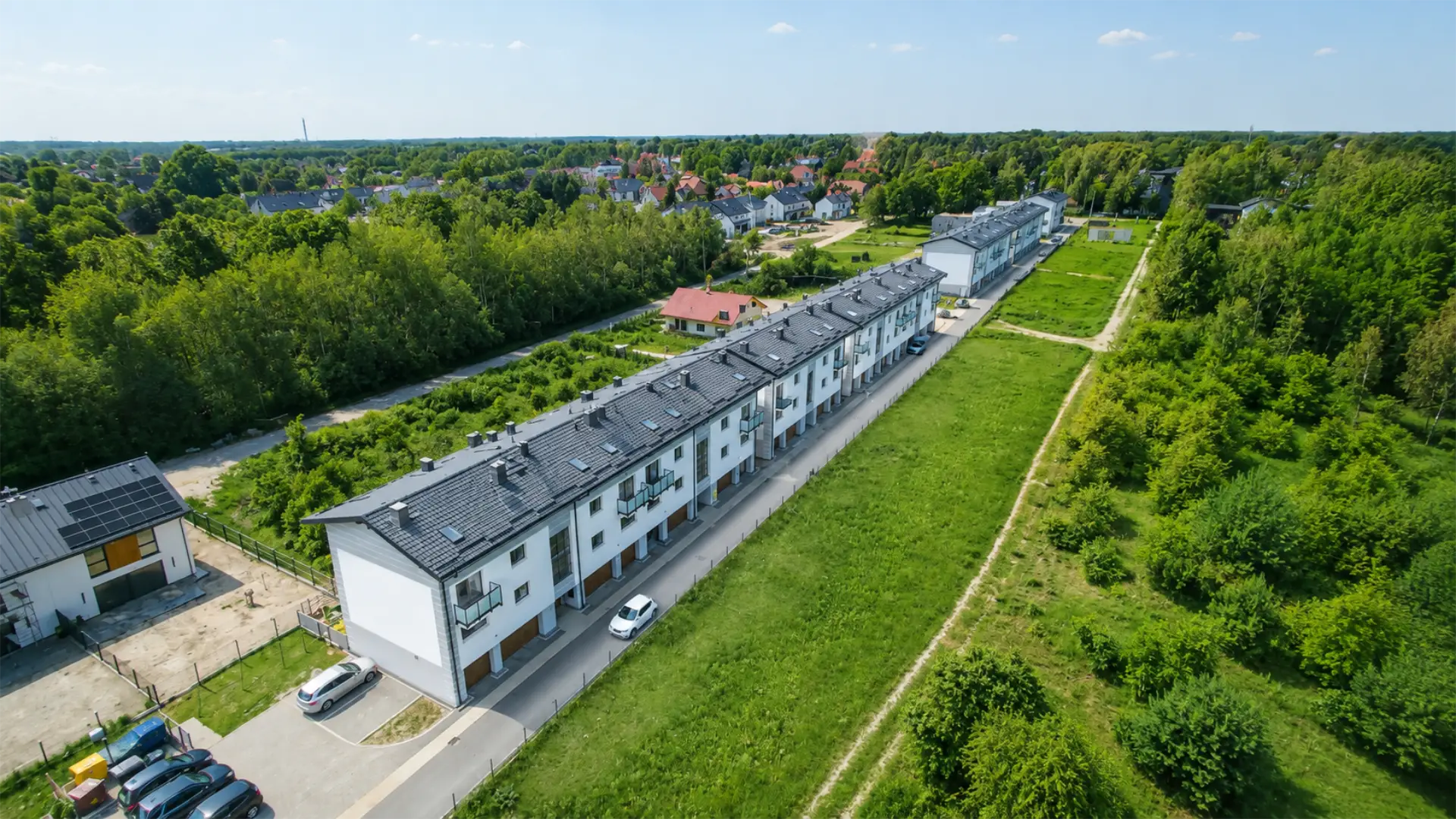 Zielone Osiedla - osiedle w budowie z drona