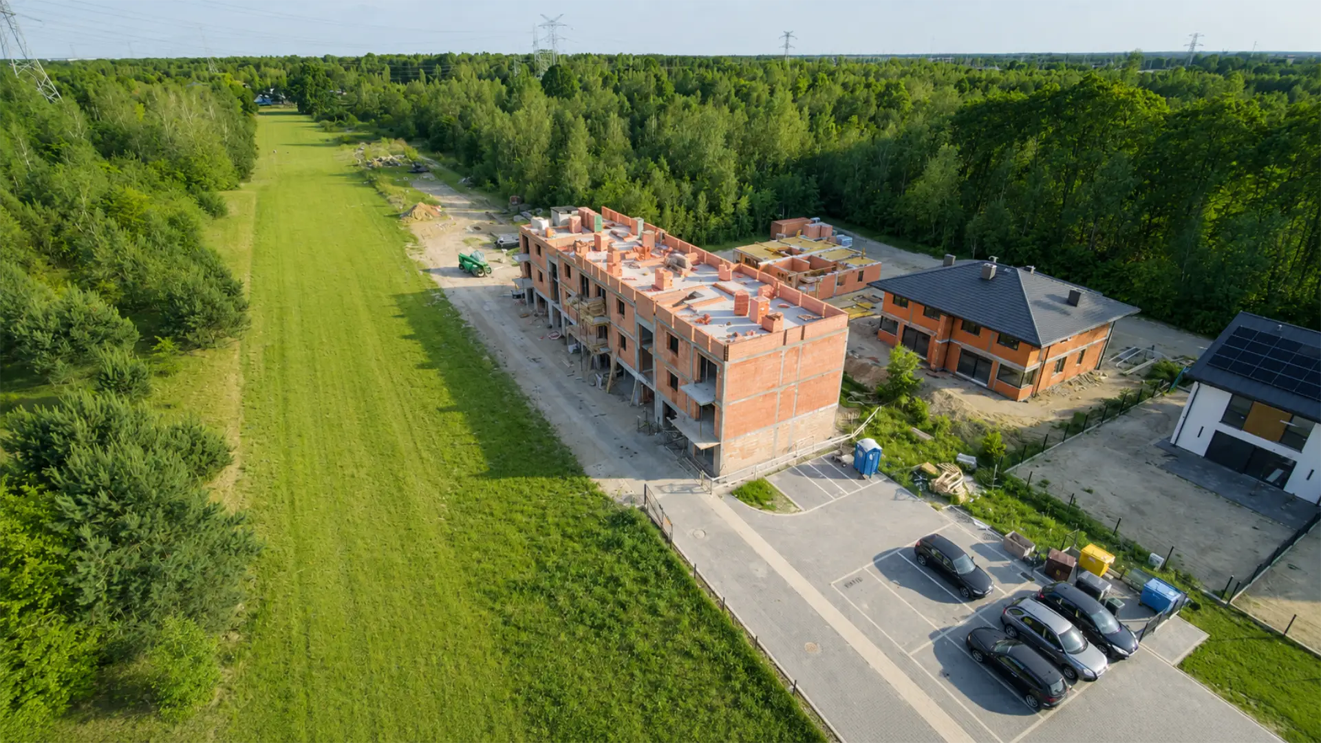 Zielone Osiedla - panorama osiedla z drona